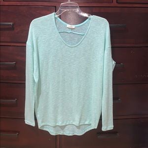 Sea-foam Green Scoop Neck Sweater